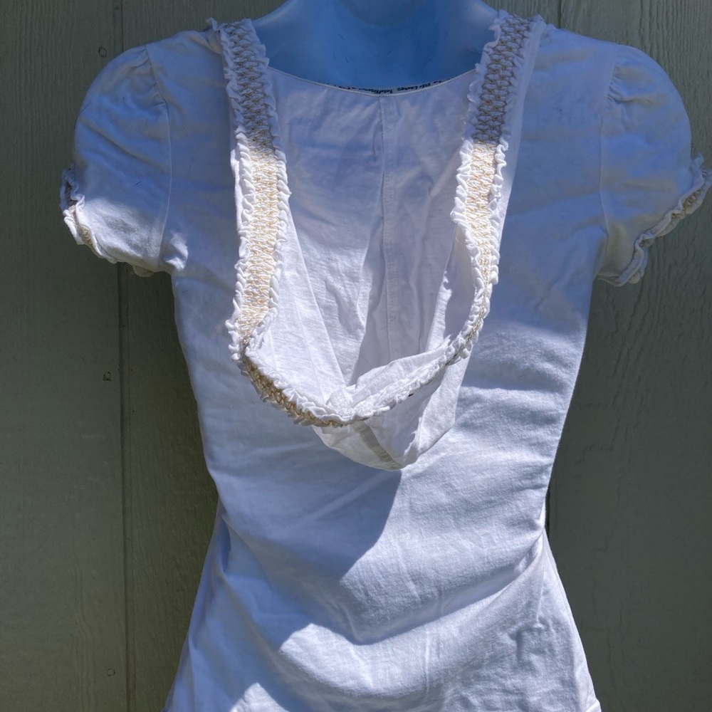 Womens L.E.I. Hooded Tee White S Small - Picture 8 of 8
